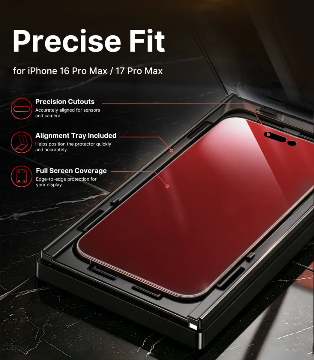 Hot Sale Red Privacy Screen Protector Tempered Glass Screen Protector 9H Anti-Spy Full Coverage for iPhone 18 17 16 15 14 ProMax